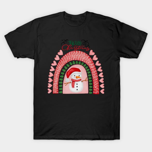 Rainbow Christmas T-Shirt by TeesByKimchi